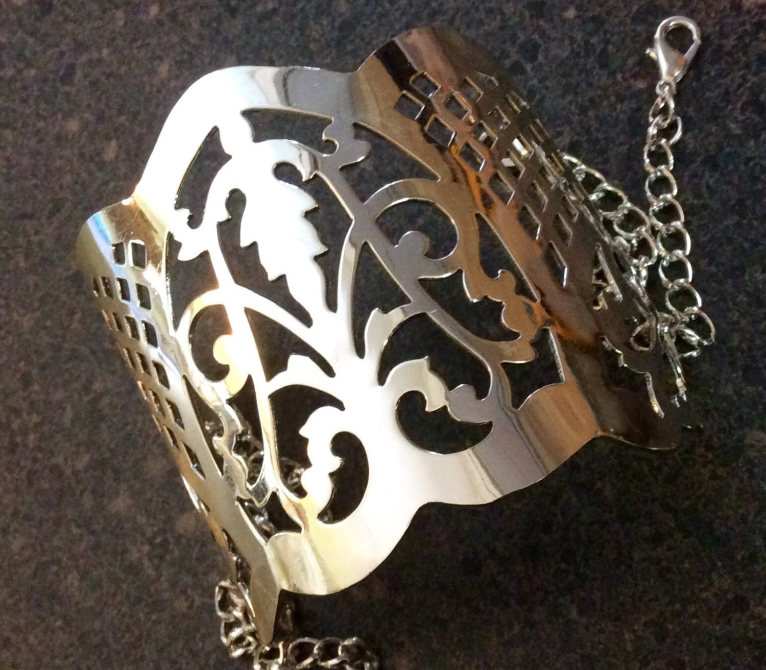 Grace Armband - Vintage Silberplatte Armband, Scroll Manschette, Upcycled Metall, Filigrane Einzigartige Schmuck, Gb582 von truformjewelry