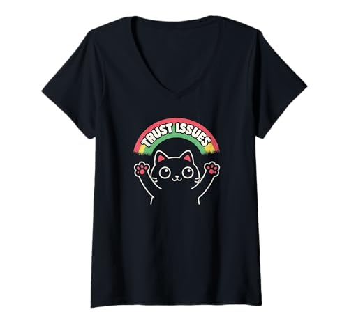 Damen Trust Issues- Funny Design for All Who Are Weary of People T-Shirt mit V-Ausschnitt Damen Trust Issues- Funny Design for All Who Are Weary of People T-Shirt mit V-Ausschnitt von trust depot