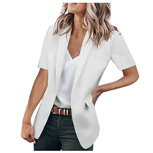 Jacken Damen Sale Winter Blazer Sexy Mode V Ausschnitt Solide Kurzarm Taschen Cardigan Lässige Oberbekleidung &J2378 von tsaChick