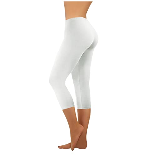 Kurze Hose Damen Sport, Hosenanzug Damen schwarz Beerdigung, Kurze Hosen Damen Sommer Knielang xs, White S 34 von tsaChick