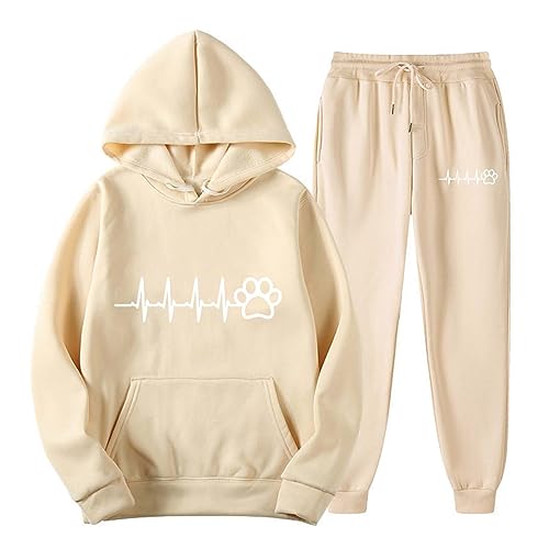 TsaChick Hosenanzug Damen Hausanzug Kuschelig Hoodies Solid Colour Sportswear Sets Jogginganzug Hoodie Top von tsaChick
