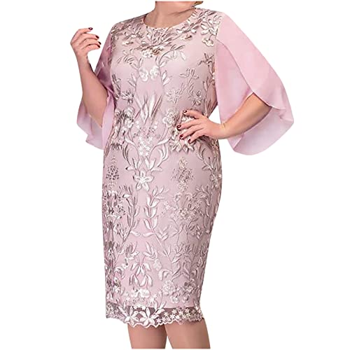 tsaChick Abendkleid Kurz Plus Size Pailletten Kleider für Frauen Sexy Ärmellos Spaghettiträger Formelle Kleider Damen Hochzeit Gast Kleider Kleider Damen S-5XL von tsaChick