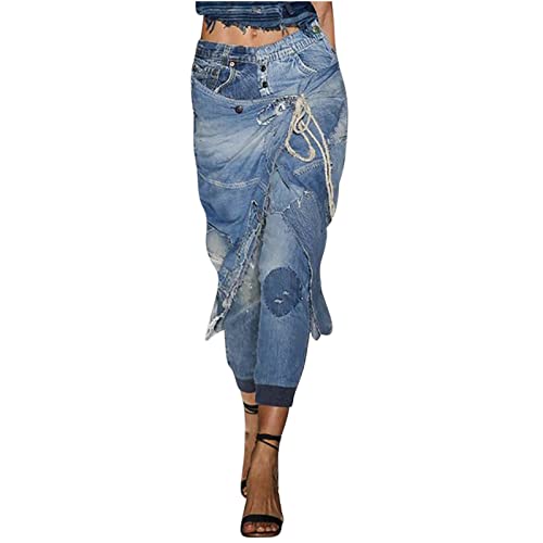 tsaChick Baggy Jeans Damen Sale Angebot Low Waist Jeans Damen Baggy Weit Damen Jeanshose Hohe Taille Jogginghose Tennishose HüFtjeans Extrem Tief Elastisch Skinny Jeans Damen Grau Blau NZB40 von tsaChick