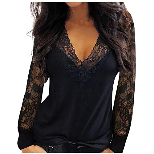 tsaChick Bluse Damen Elegant Bedrucktes Trägerloses Damen Knopfleisten Kurzarm Top Kurzarm-Rundhalsausschnitt Top Hemd Damen Pullover Frühling Pullover Gestreift Damen Shirt Damen Schwarz von tsaChick