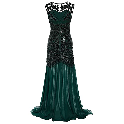 tsaChick Charleston Kleid 20er Jahre 1920er Abendklied Cocktailkleid Ballkleider Kleid Flapper Damen Great Gatsby Party Vintage Retro KostüMe für Erwachsene von tsaChick