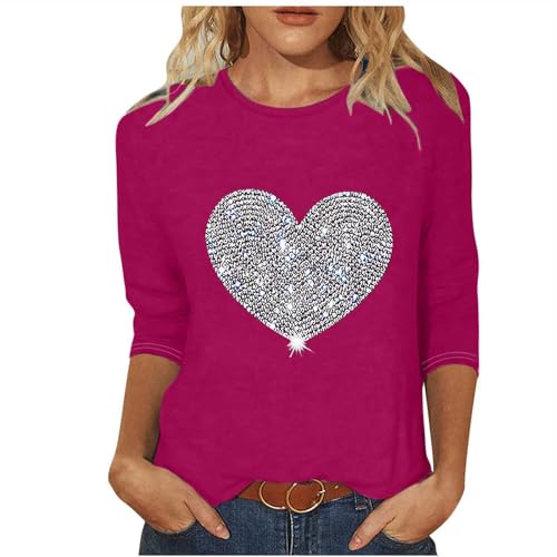 tsaChick Damen Blusen Weiß Damen Blusen Tunika Chiffon Rundhals Vorne Falten Halbarm Rüschenärmel Shopping Hemdbluse Violett XXL von tsaChick