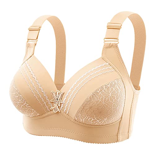 tsaChick Damen Große Größen Komfort Ohne Bügel Starker Halt Minimizer BH Bralette Bra für Damen und Mädchen Weicher Feuchtigkeitsregulierender Bequemer BH Unterwäsche Mama BH von tsaChick