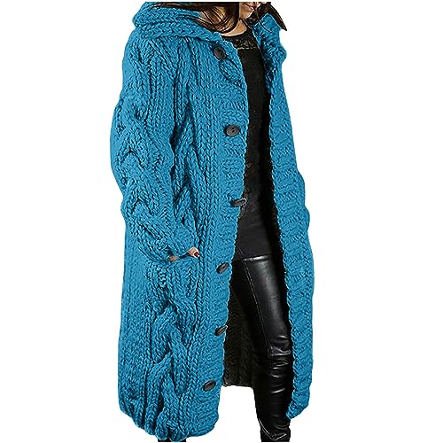 tsaChick Damen Jacke Coat Damen Winter Sweatblazer Damen Bikerjacke Damen Kurze Warme Jacke Für Frauen Damen Strickjacke Große Größen Pullover Jacke von tsaChick