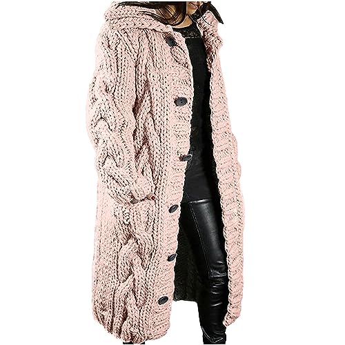 tsaChick Damen Jacke Coat Damen Winter Sweatblazer Damen Bikerjacke Damen Kurze Warme Jacke Für Frauen Damen Strickjacke Große Größen Pullover Jacke von tsaChick