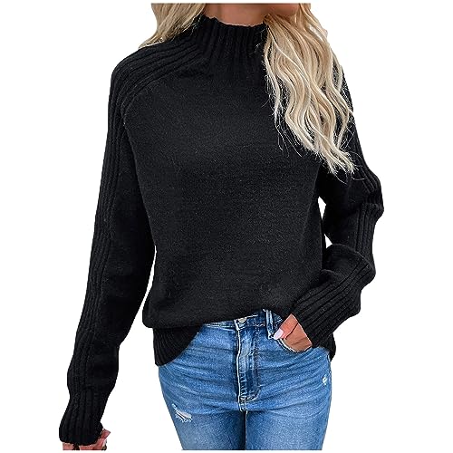 tsaChick Damen Pullover Sweater Gestreift Strickpullover Casual Sweatshirt Pulli Elegant Jumper Oberteile 36 Black M 126 von tsaChick