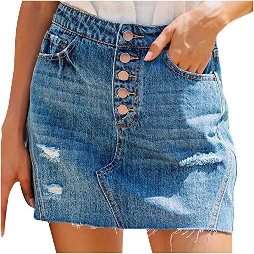 tsaChick Damen Skinny Jeans Jeggings Damen Jeansoptik Hose Stretch High Waist Slim Fit Treggings Seamless Jeansleggins Skinny Jeanshosen Denim Jeans Tights Blau XXL von tsaChick