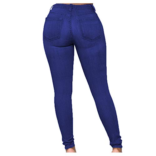 tsaChick Damen Skinny Jeans Plus Size Mode lässige Bleistifthose 4329 Blue 42 von tsaChick