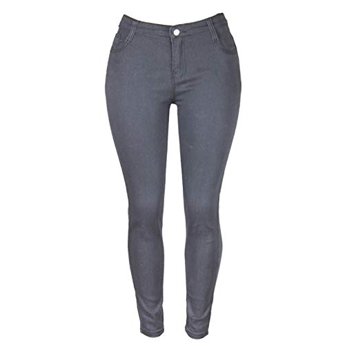 tsaChick Damen Skinny Jeans Plus Size Mode lässige Bleistifthose 4329 Gray 50 von tsaChick