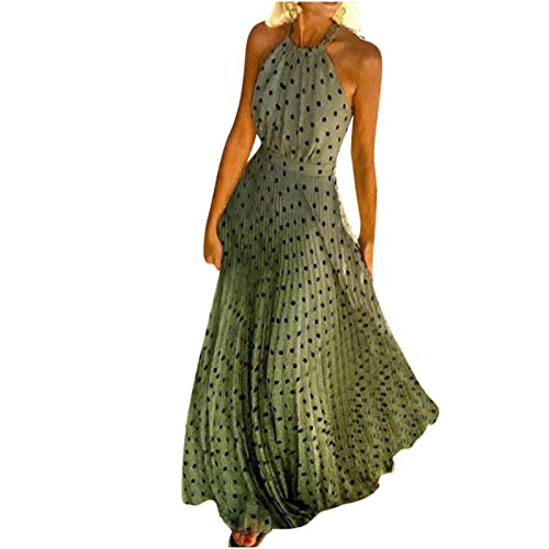tsaChick Damen Sommerkleid Lang Neckholder Tupfen Maxikleid RüCkenfreies äRmelloses Boho Kleid Sexy Ohne Arm Schlanke Taille KnöChellang Cami Halfter Strandkleid Frauen MäDchen Umstandskleider tsaChick Damen Sommerkleid Lang Neckholder Tupfen Maxikleid RüCkenfreies äRmelloses Boho Kleid Sexy Ohne Arm Schlanke Taille KnöChellang Cami Halfter Strandkleid Frauen MäDchen Umstandskleider von tsaChick
