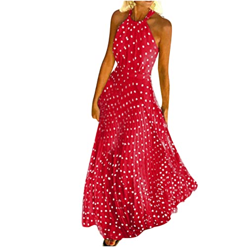 tsaChick Damen Sommerkleid Lang Neckholder Tupfen Maxikleid RüCkenfreies äRmelloses Boho Kleid Sexy Ohne Arm Schlanke Taille KnöChellang Cami Halfter Strandkleid Frauen MäDchen Umstandskleider tsaChick Damen Sommerkleid Lang Neckholder Tupfen Maxikleid RüCkenfreies äRmelloses Boho Kleid Sexy Ohne Arm Schlanke Taille KnöChellang Cami Halfter Strandkleid Frauen MäDchen Umstandskleider von tsaChick