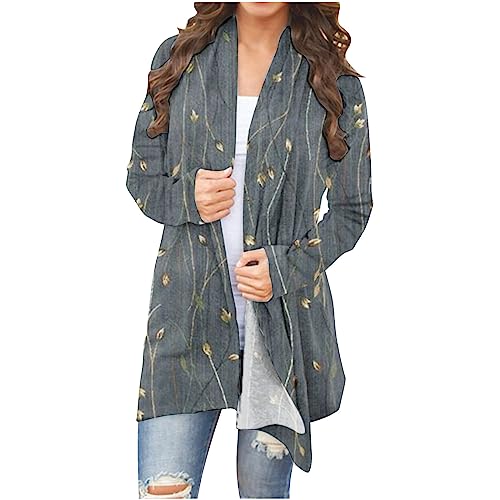 tsaChick Damen Strickjacke Grob gestrickte Strickjacke Longshirt Strickmantel Lang Damen strickcardigan Pullover Casual Stretchy Cardigan Outwear Sweater von tsaChick