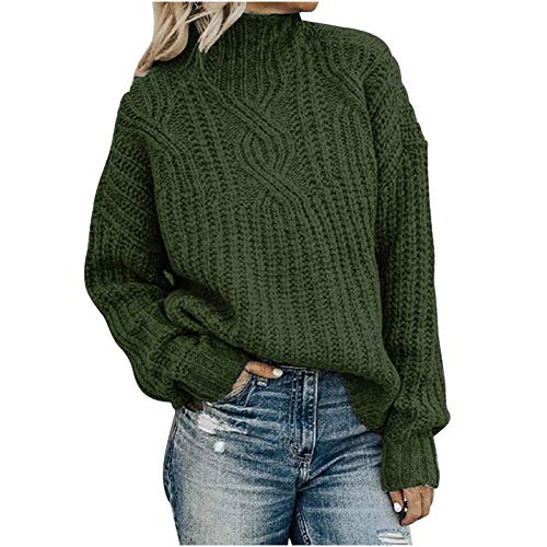 tsaChick Damen Strickpullover Kleid S-3XL Taschen Solide Langarm Eng Lange Gemusterter Strickpullover Herbst Winter Kurzes Gestricktes Minikleid Frauen MäDchen Casaul Einfarbig Sweater von tsaChick