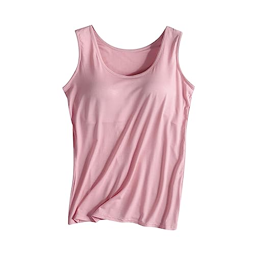 tsaChick Damenunterhemden Damen Tank Tops mit Regal-BH Racerback Tank Top Stretch Unterhemden von tsaChick