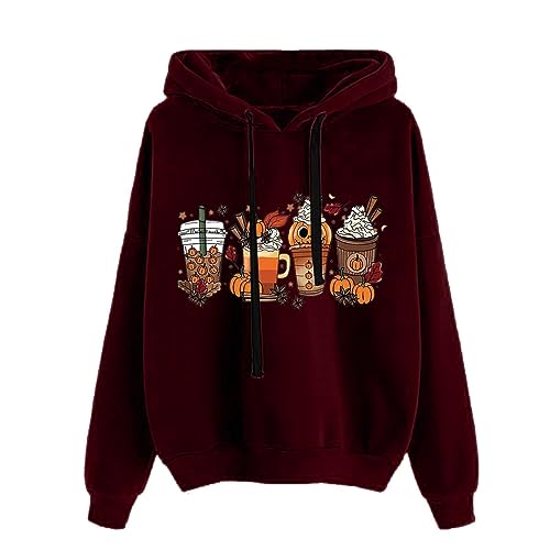 tsaChick Halloween Pullover Oberteile Damen Sommer Strickjacke Mädchen Sweatshirts Damen Oversized Damen Pullover Elegant Schwarzer Kapuzenpullover Damen Sommerstiefel Damen Halloween von tsaChick