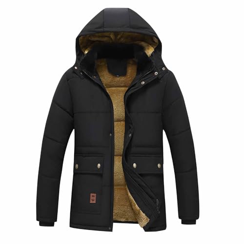 tsaChick Herren Winterjacke Männer Winterjacke Steppmantel Herren Zipper Für Reißverschluss Coat Leather Jacket Men Zweiteiliger Wintermantel Herren Stadionjacke Herren Regenponcho Damen Wasserdicht von tsaChick