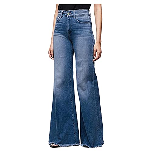 tsaChick Jeans High Waist Damen Damen Jeans mit Straight Legs Marineblau 4XL von tsaChick
