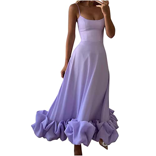 tsaChick Kleid Eng Lang Damen A-Linie Kleid Mit Strapsen Floral Großer Saum Abendkleid Mit Strapsen V-Ausschnitt Kleid Kleid Damen Elegant Festlich Sexy Kleid Y2K Karin Prinzessinnen Kleider Mädchen von tsaChick