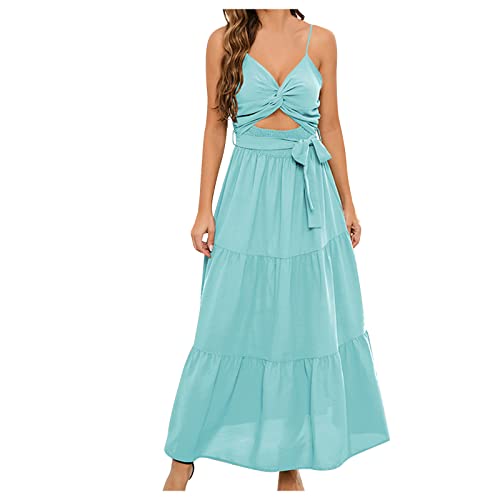 tsaChick Kleid Hochzeit Gast Lang Frauen Sommer Sexy BH Strap Große Bequeme Lässige Sonnenschein Solide Farbe Rock Basic Kleid Damen Mädchen Kleid 140 Abenteuer Joggen Kleid Gold Kleid Türkis Kleid von tsaChick