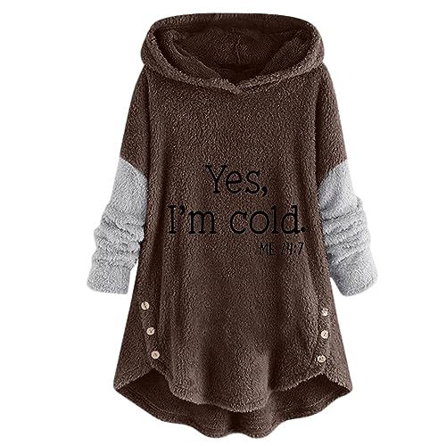 tsaChick Kuschelfleece Jacke Mädchen Fleecejacke Damen Mit Kapuze Casual Einfarbig Plüschjacke Teddy Jacke Damen Lang Wintermantel Damen Fleecejacke Teddyfleece Jacke Damen Herbstjacke Damen von tsaChick