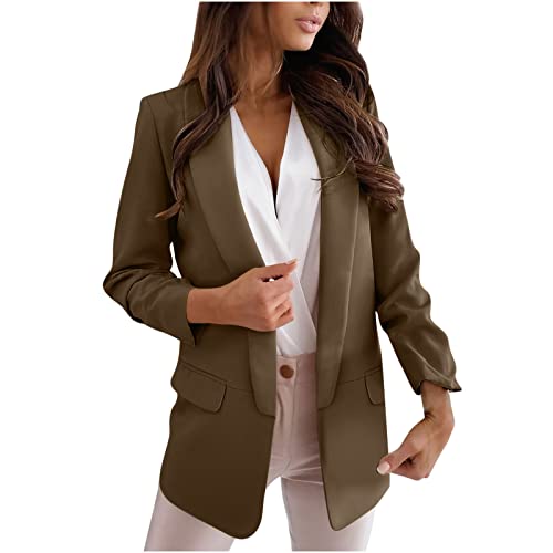 tsaChick Leichter Sommer Cardigan Damen Damen Solide Turn Down Kragen Jacke Langarm Mantel Oberbekleidung Blazer Strickjacken für Damen KSW30 von tsaChick