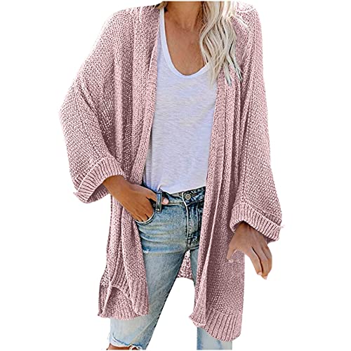 tsaChick Moderne Strickjacken Damen Kurz Damen Und Winter Pullover Mantel Solide Strickjacke Langarm Tasche Bluse Kleidung Lose Oberteile KSQ56 von tsaChick