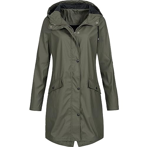 tsaChick Regenjacke Damen Wasserdicht Atmungsaktiv Regenjacke Damen Regenmantel Damen Damen-Jacken Übergangsjacke Damen Regenjacke Damen Wasserdicht Softshelljacke Damen Windbreaker Damen von tsaChick