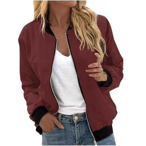 tsaChick Regenjacke Damen Wasserdicht Leichte Regenjacke Damen Damen Jacke Frühling Lederjacke Übergangsjacke Sommerblazer Damen Leicht Damen Blazer Sommer Windbreaker Für Damen von tsaChick