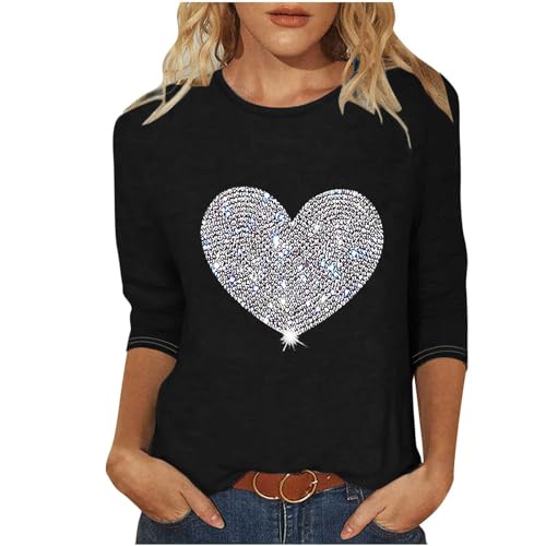 tsaChick Shirt Damen Langarm Weiß Lustiges Mutterschafts Shirt kurzärmelig Schwangerschafts T Shirt seitlich gerüscht T Shirt Schwarz XXL von tsaChick