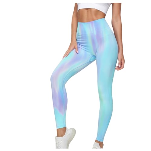 tsaChick Sommerhose Damen Leicht Angebote Strandhose Damen Sommer Relaxed Fit Yogahose Druck Skinny High Waist Lang Hose Damen High Waist Gummibund Damen-Trainingshosen KZE37 von tsaChick