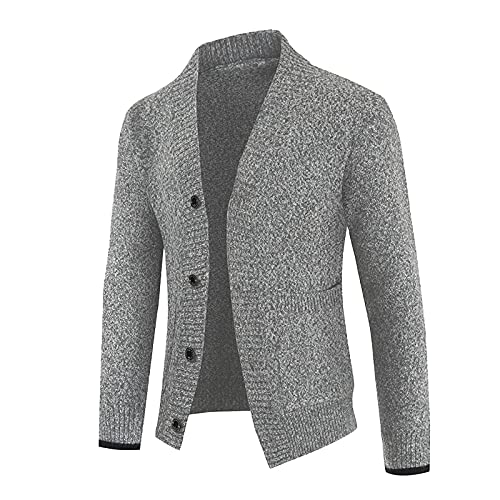 tsaChick Strickjacke MäDchen Männer Langarm Bolero Männlich Cardigan Herren Sommer Leicht Male Short Lapel Business Pullunder Herbst Unifarben Button Down Uniform Gestrickt Mantel KSC9 von tsaChick