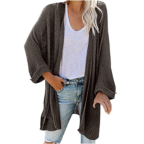 tsaChick Strickjacken FüR MäDchen Damen Und Winter Pullover Mantel Solide Strickjacke Langarm Tasche Bluse Kleidung Lose Oberteile KSQ56 von tsaChick