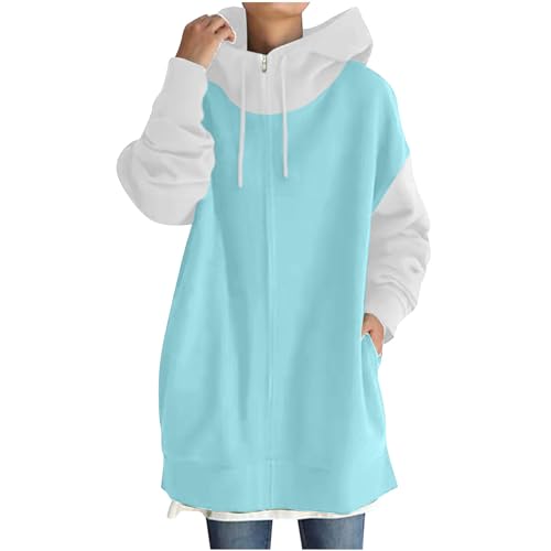 tsaChick Strickpullover Damen Damen Hoodie Kleid Herbst Langarm Sweatshirts Kapuzenpullover Streetwear Jumper Pullover Mini Kleider Pullover Damen S-5XL von tsaChick