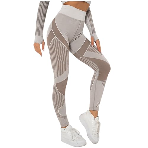 tsaChick Strumpfhose Baumwolle Damen Cargohose Damen Elegante Sommerhose Leicht Jogginghosen Elastisch Freizeithose Mit Taschen Braun L von tsaChick