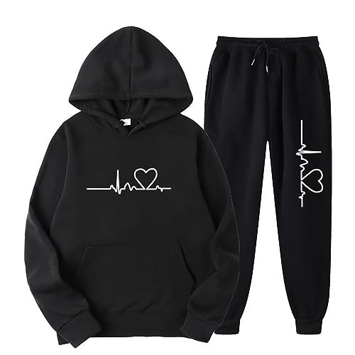 tsaChick Sweatshirt Jacke Damen Mit Kapuze Damen Mode Sport Lässig Jacke Hose Mit Kapuze Sweatshirt Top Hose Set Damen Kleider Sommer Damen Longshirt Für Leggings Jumpsuits Für Damen Elegant von tsaChick