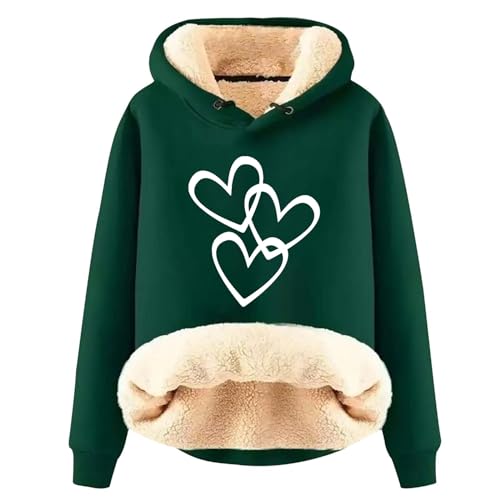 tsaChick Teddy Pullover Damen Kapuzenpullover Damen Hoodie Sweatshirt Warm Sherpa Futter Casual Lose Kapuzenpullover Damen Damen Hoodie Lang S-3XL von tsaChick