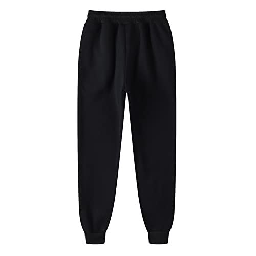 tsaChick Thermo Jogginghose Damen Plus Größe Warme Fleece Sweathose mit Taschen AUD Tunnelzug Lang Stretch Schlafanzughose Pyjamahosen Freizeithose Yogahose Frauen Weiche Hip-Hop Sporthose S-5XL von tsaChick