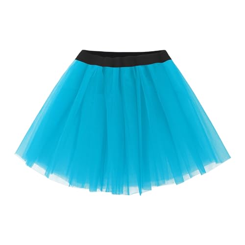tsaChick Tüllrock Rot Damen 80er Puffy Tüllrock Tütü Röcke Tüll Petticoat von tsaChick