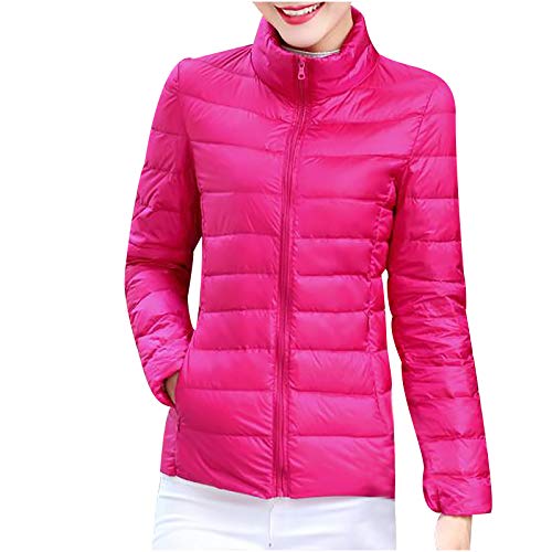 tsaChick Winterjacke Damen Warm Winter solide Daunenjacke Sale S-5XL Puffermantel Bomberjacke Steppjacke Wintermantel Kunstfell Leichte Outdoor Puffer Jacket Gepolstert Übergangs mit Kapuze Taschen von tsaChick