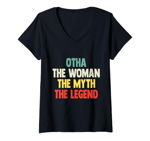 Damen Otha The Woman The Myth The Legend Shirt-Geschenk für Otha T-Shirt mit V-Ausschnitt Damen Otha The Woman The Myth The Legend Shirt-Geschenk für Otha T-Shirt mit V-Ausschnitt von tshirt Gift for Otha