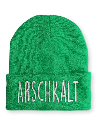 Arschkalt Statement Wintermütze lustiger Spruch für die Piste und den Winter, Farbe: Mint von tshirtladen