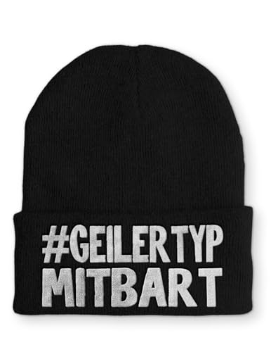 Beanie Geiler Typ mit Bart Wintermütze Mütze mit lustigem Spruch, Farbe: Black von tshirtladen