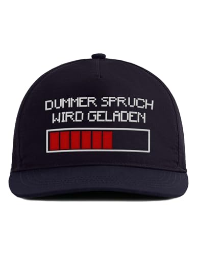 Bestickte Snapback Cap - Dummer Spruch Wird geladen - Unisex - Verstellbar - Mit Kunststoffverschluss, Farbe: Navy von tshirtladen