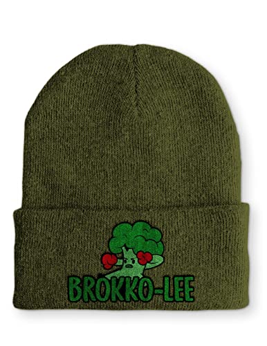Brokko-Lee Brokkoli Statement Beanie Mütze mit Spruch, Farbe: Olive von tshirtladen