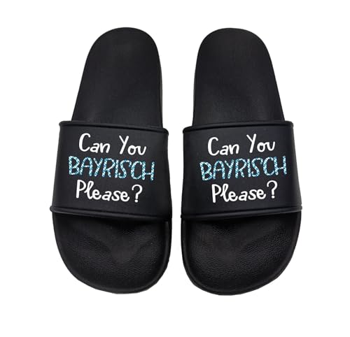 Can You Bayrisch Please? Badelatschen Sandalen perfekt für den Strand und im Urlaub und, Größe: 38 EU von tshirtladen