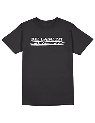 Die Lage ist Besäufniserregend Herren T-Shirt Statement Funshirt, Größe: L, Farbe: Dunkelgrau von tshirtladen